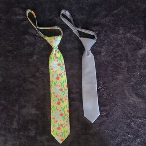 Floral and Solid Kids Cat & Jack Tie Set Size S & M